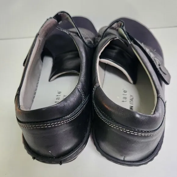 David Tate Evita Leather Fabric Slip On Comfort Shoes Size 9