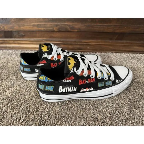 DC BATMAN Unisex Converse Chuck Taylor All Star CTAS LOW TOP Shoes 167319C
