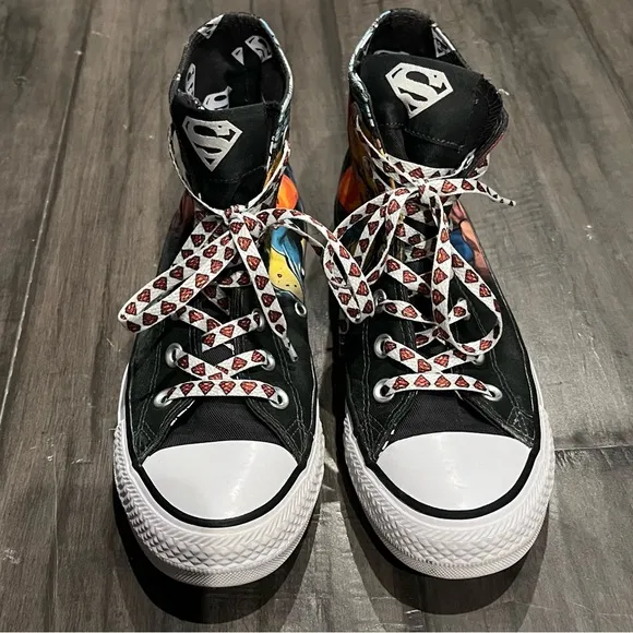 DC Comics Superman Converse All Star High Top Shoes - Size 6/6.5