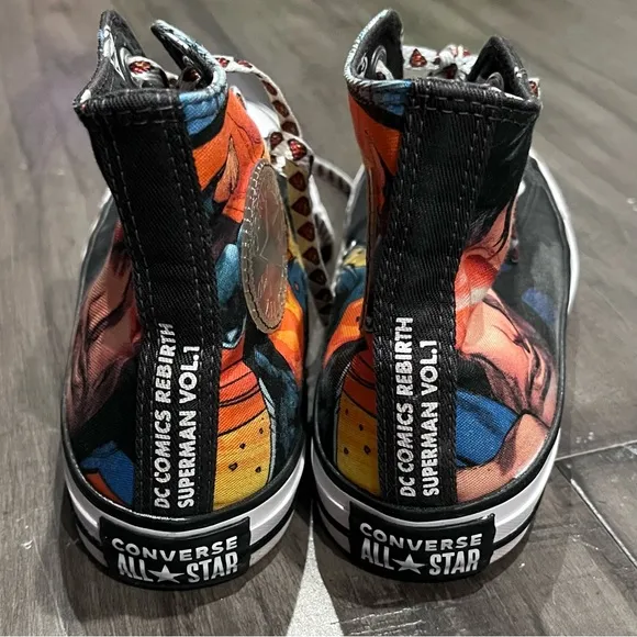 DC Comics Superman Converse All Star High Top Shoes - Size 6/6.5