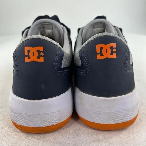 DC Shoes Men's DC-Metric Sneakers US 10 Low-Top Athletic Shoes Navy/Orange
