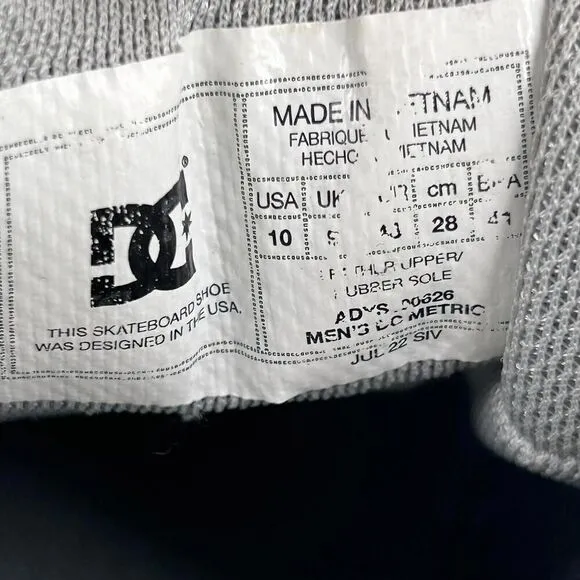 DC Shoes Men's DC-Metric Sneakers US 10 Low-Top Athletic Shoes Navy/Orange