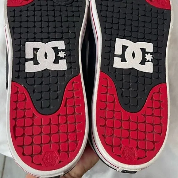 DC Shoes Men's Pure Skateboard  Shoes White/Red/White 300660 SIZE 11