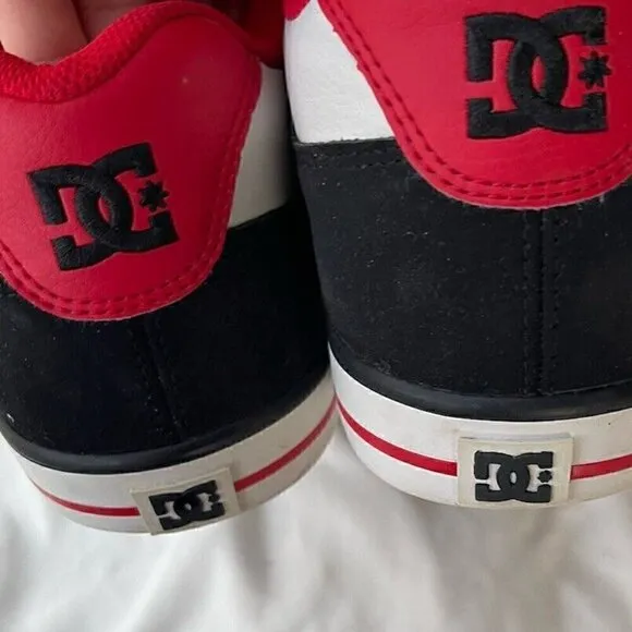 DC Shoes Men's Pure Skateboard  Shoes White/Red/White 300660 SIZE 11