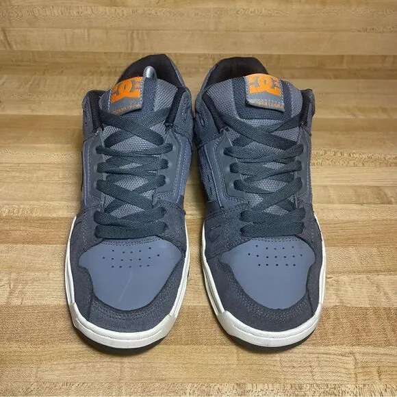 DC Shoes Men's Stag Low Top Sneaker Shoes Gray/Orange Skate Shoes 320188 Mens 11