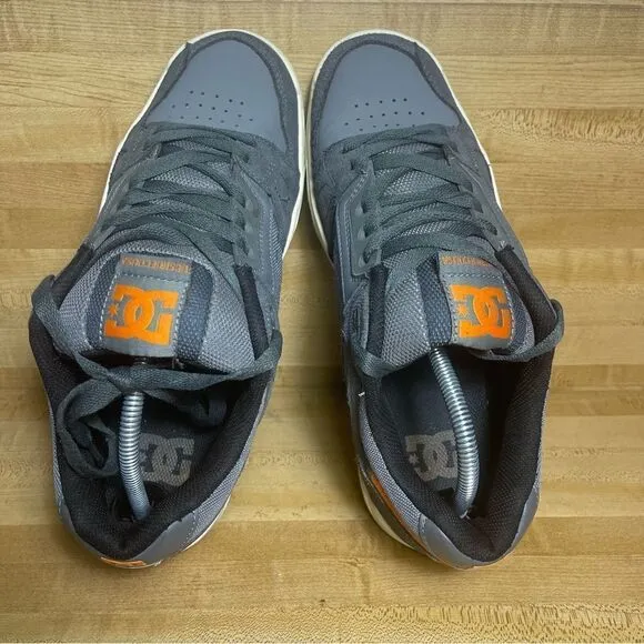 DC Shoes Men's Stag Low Top Sneaker Shoes Gray/Orange Skate Shoes 320188 Mens 11