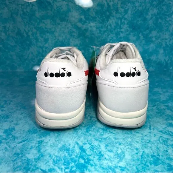 Diadora Maverick ‘White/Red’ Men's Retro Low Top Leather Athletic Shoes