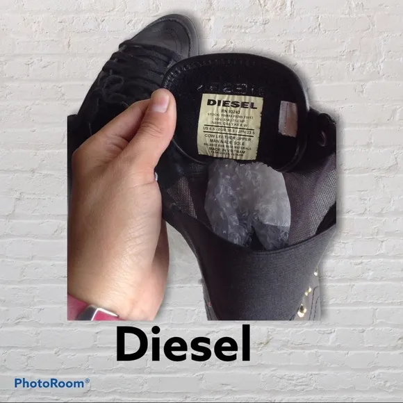 DIESEL Black Daily High Top Sneakers.  Lux**