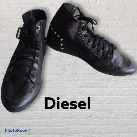 DIESEL Black Daily High Top Sneakers.  Lux**