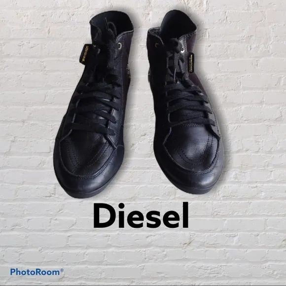 DIESEL Black Daily High Top Sneakers.  Lux**