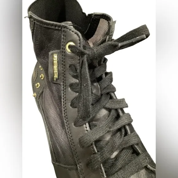 DIESEL Black Daily High Top Sneakers.  Lux**