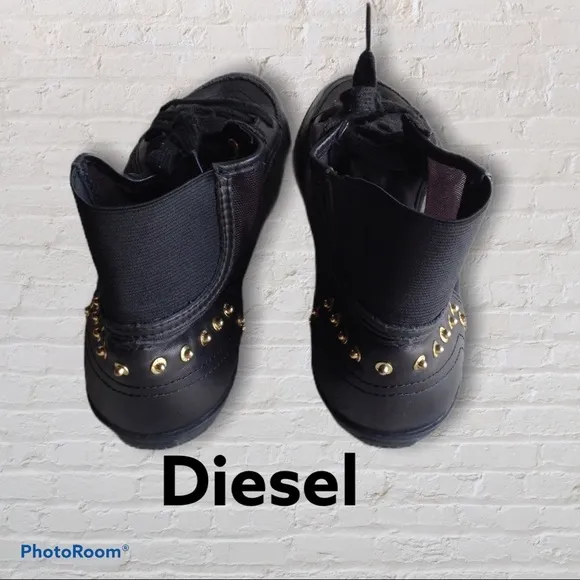 DIESEL Black Daily High Top Sneakers.  Lux**