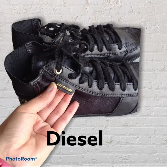DIESEL Black Daily High Top Sneakers.  Lux**