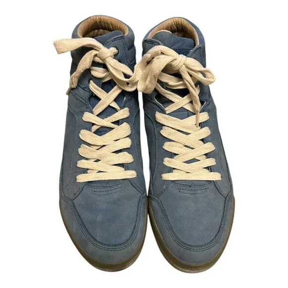 Diesel Tempus Blue Basket Diamond Leather High Top Lace Up Sneaker Mens Size 12