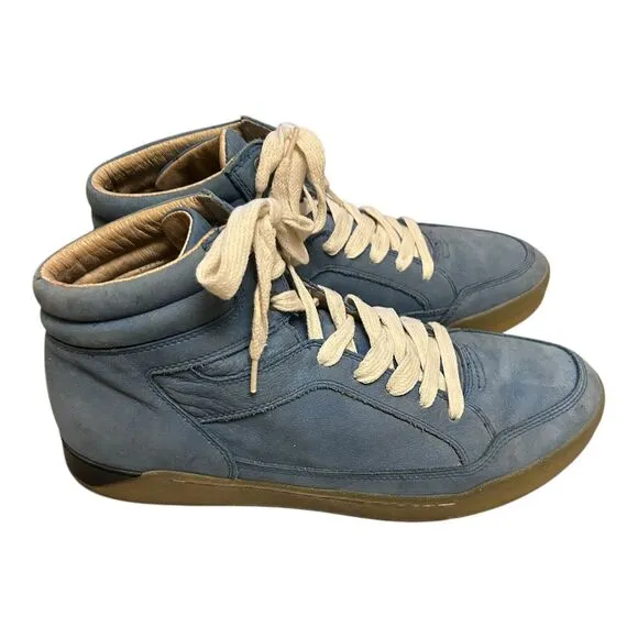 Diesel Tempus Blue Basket Diamond Leather High Top Lace Up Sneaker Mens Size 12