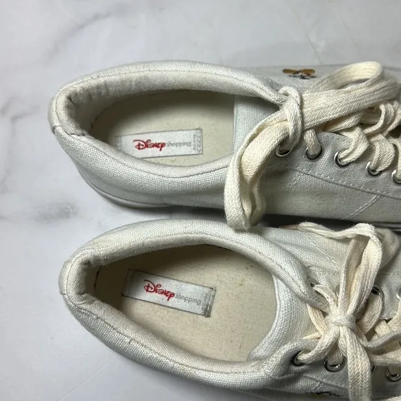 Disney Mickey Mouse Sneakers White Tennis Shoes Woman's Size 10 Vintage 90's