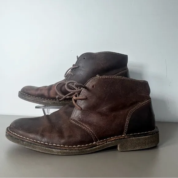 Dockers 90-28459 Mens Tussoc Brown Leather Lace Up Chukka Boots Size 12 M