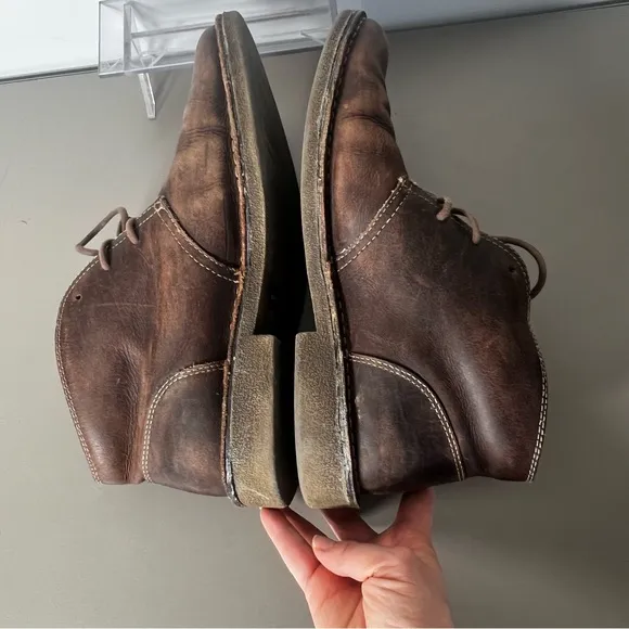 Dockers 90-28459 Mens Tussoc Brown Leather Lace Up Chukka Boots Size 12 M