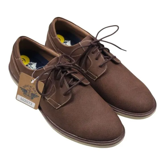 Dockers Mens Comfort Flex Brown Casual Lace-Up Shoes 9M Shock Absorbent Insole