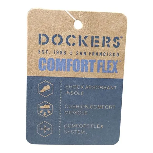 Dockers Mens Comfort Flex Brown Casual Lace-Up Shoes 9M Shock Absorbent Insole