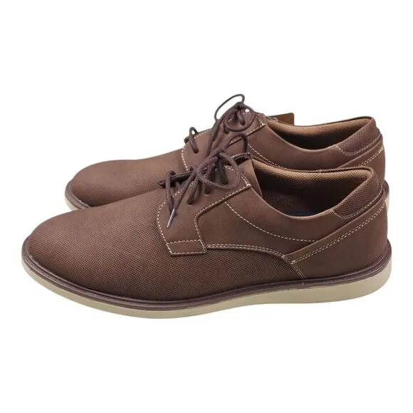 Dockers Mens Comfort Flex Brown Casual Lace-Up Shoes 9M Shock Absorbent Insole