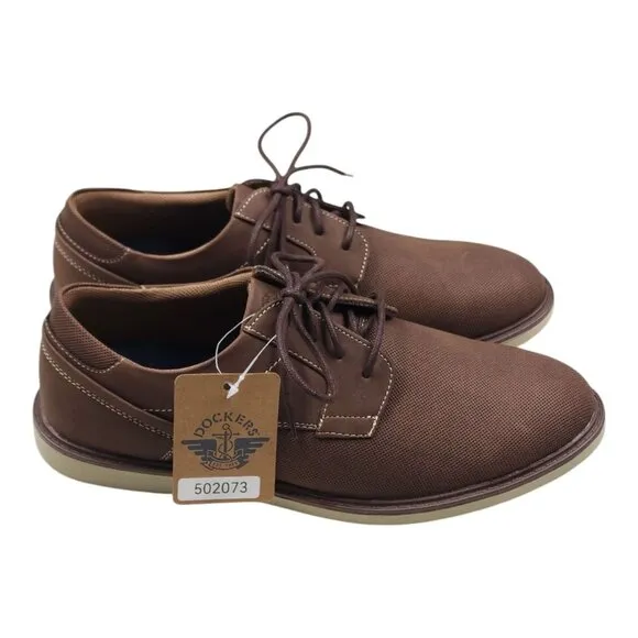 Dockers Mens Comfort Flex Brown Casual Lace-Up Shoes 9M Shock Absorbent Insole