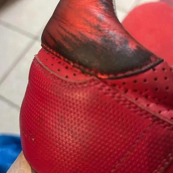 Dolce &amp; Gabbana Shark-teeth Soles Sz 11 Low-top Sneaker Red Men Logo