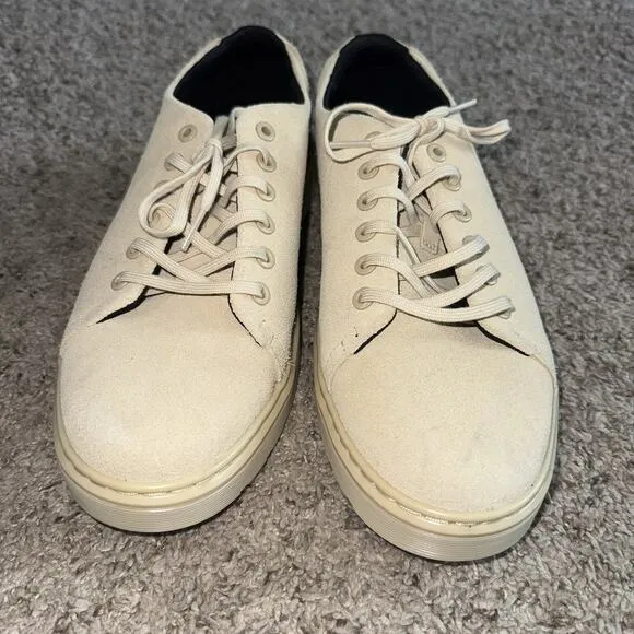 Dr Doc Martens Dante Sneaker Suede Beige Tan Airwair Shoes Mens Size 12 Low Top