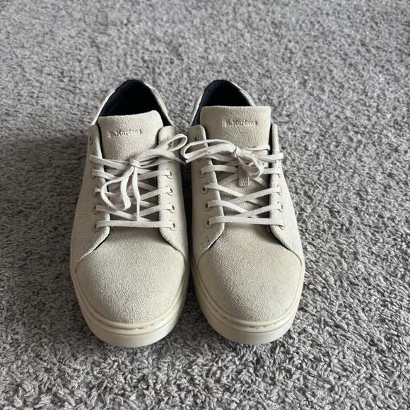 Dr Doc Martens Dante Sneaker Suede Beige Tan Airwair Shoes Mens Size 12 Low Top