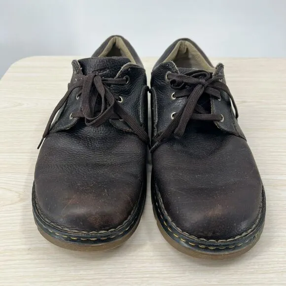 Dr Doc Martens Mens 14 Ordell Brown Leather Low Top Casual Shoes Chunky 11194