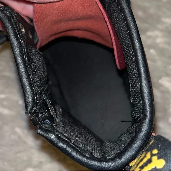 Dr. Martens 1460 kids ankle Maroon Boots sz 2 cherry red leather hightop shoes