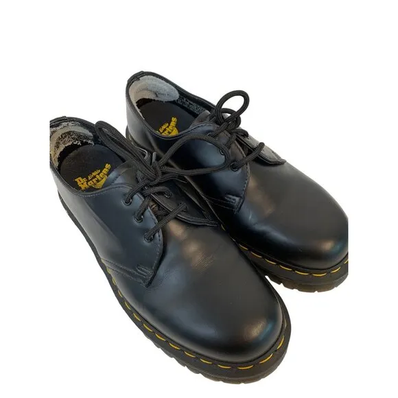 Dr Martens 1461 Bex Black Smooth Leather Lace-Up Shoes Unisex 9 M / 10 L 8931