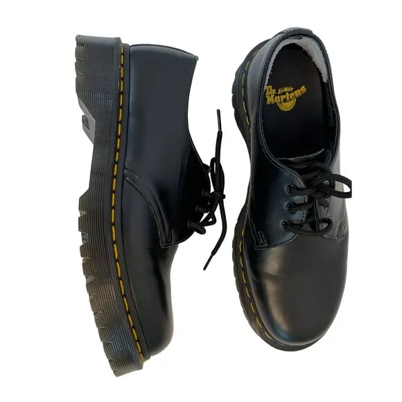 Dr Martens 1461 Bex Black Smooth Leather Lace-Up Shoes Unisex 9 M / 10 L 8931