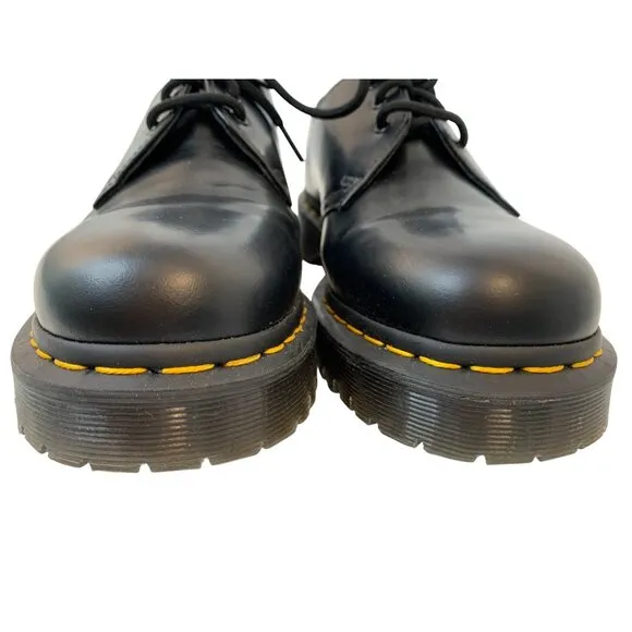 Dr Martens 1461 Bex Black Smooth Leather Lace-Up Shoes Unisex 9 M / 10 L 8931