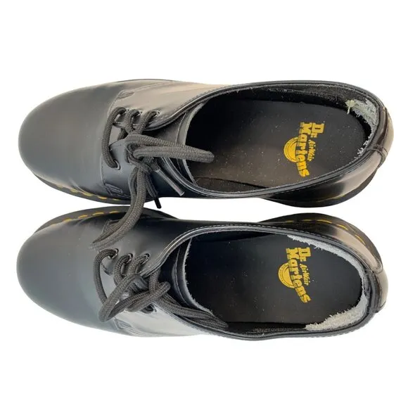 Dr Martens 1461 Bex Black Smooth Leather Lace-Up Shoes Unisex 9 M / 10 L 8931