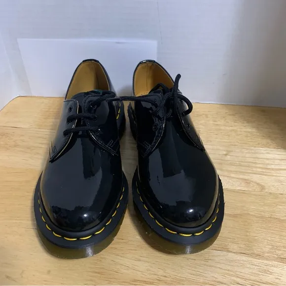 DR MARTENS 1461 BLACK PATENT LEATHER OXFORD SHOES Women Size US 6= UK‎ 4= EU 37
