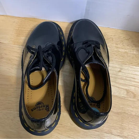 DR MARTENS 1461 BLACK PATENT LEATHER OXFORD SHOES Women Size US 6= UK‎ 4= EU 37