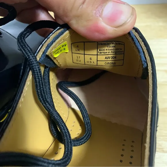 DR MARTENS 1461 BLACK PATENT LEATHER OXFORD SHOES Women Size US 6= UK‎ 4= EU 37