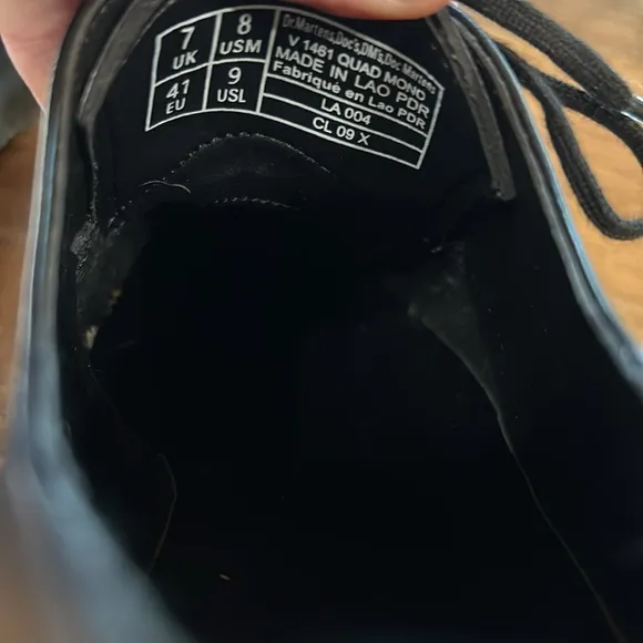 Dr. Martens 1461 MONO SMOOTH LEATHER OXFORD SHOES size 9 women’s