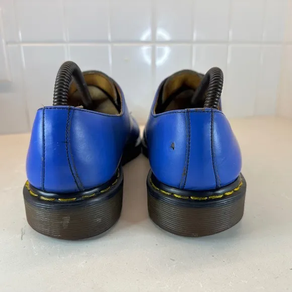 Dr. Martens 1461 Shoes Vintage Electric Blue Made in England Leather Oxford 11