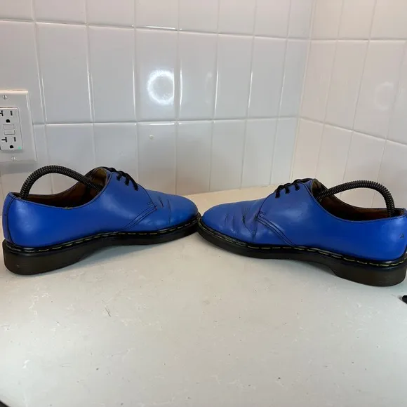 Dr. Martens 1461 Shoes Vintage Electric Blue Made in England Leather Oxford 11