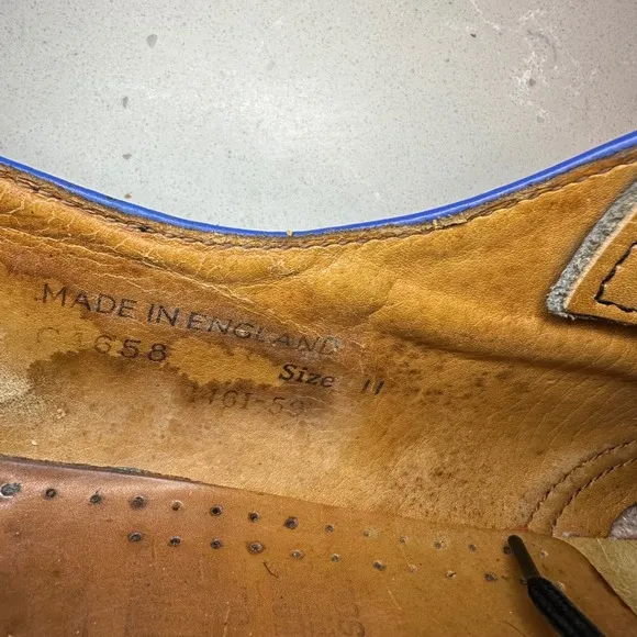 Dr. Martens 1461 Shoes Vintage Electric Blue Made in England Leather Oxford 11