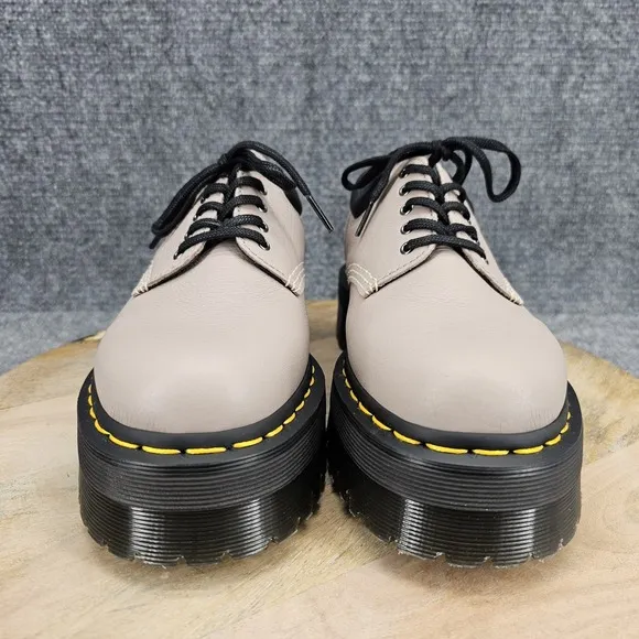 Dr. Martens 8053 Quad Womens Size 9 Taupe Leather Low Top Oxford Shoes