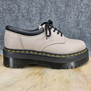 Dr. Martens 8053 Quad Womens Size 9 Taupe Leather Low Top Oxford Shoes