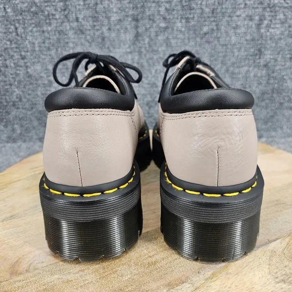 Dr. Martens 8053 Quad Womens Size 9 Taupe Leather Low Top Oxford Shoes