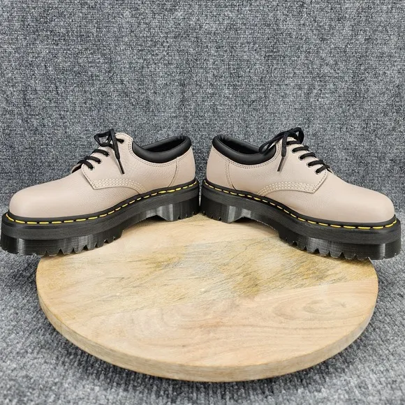 Dr. Martens 8053 Quad Womens Size 9 Taupe Leather Low Top Oxford Shoes