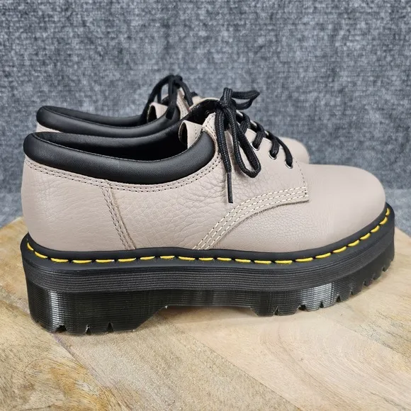 Dr. Martens 8053 Quad Womens Size 9 Taupe Leather Low Top Oxford Shoes