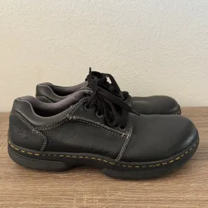 Dr. Martens Black Pebbled Leather Rockland Shoes, Size 9