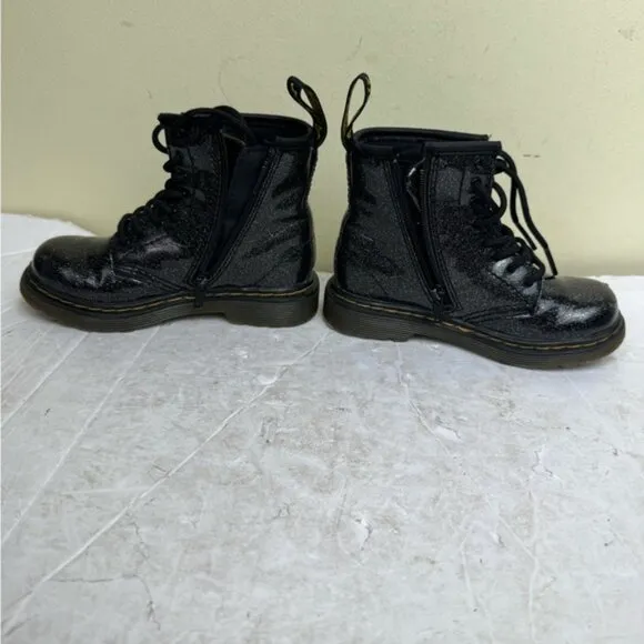 Dr. Martens GLITTER Boots Toddler Kids 1460 Shoes Zipper Lace Up Combat Comfort