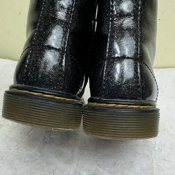 Dr. Martens GLITTER Boots Toddler Kids 1460 Shoes Zipper Lace Up Combat Comfort